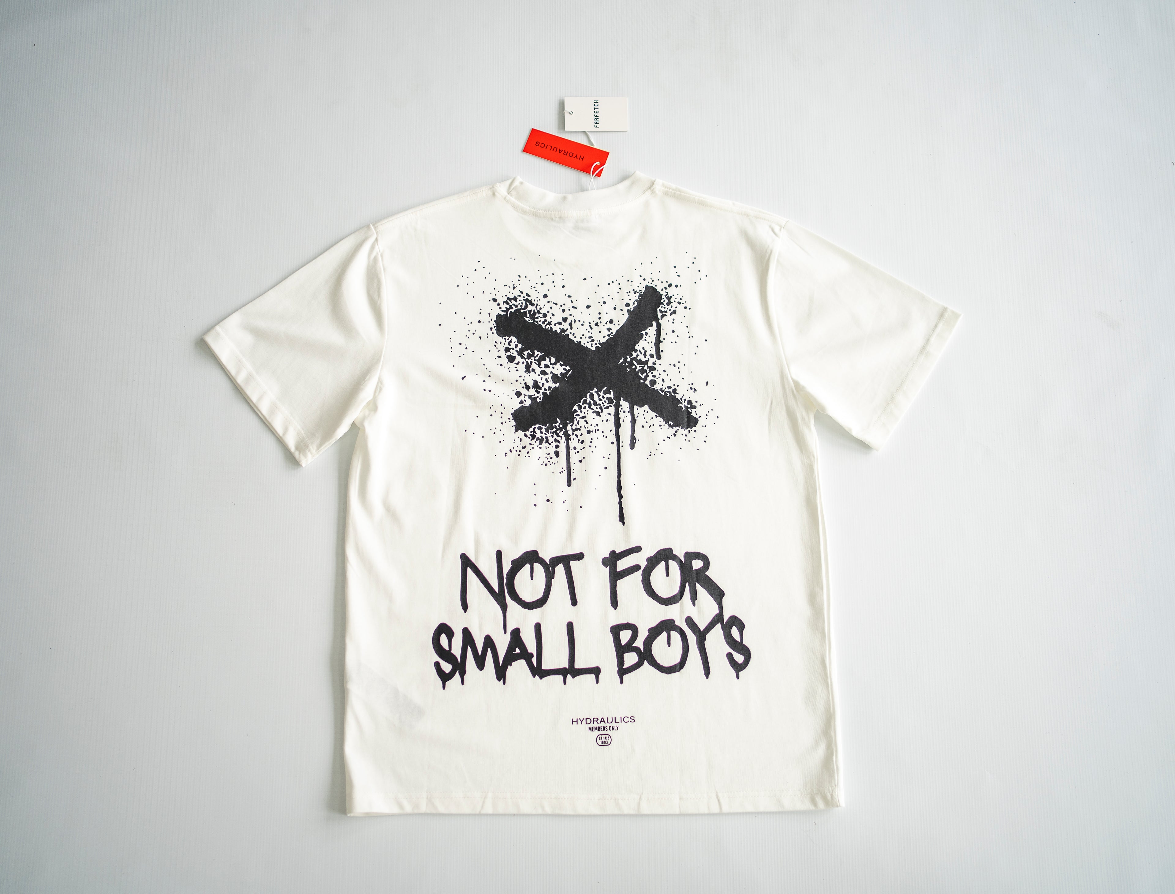 Hydraulics "Not For Small Boys" Spray Graphic Tee - White