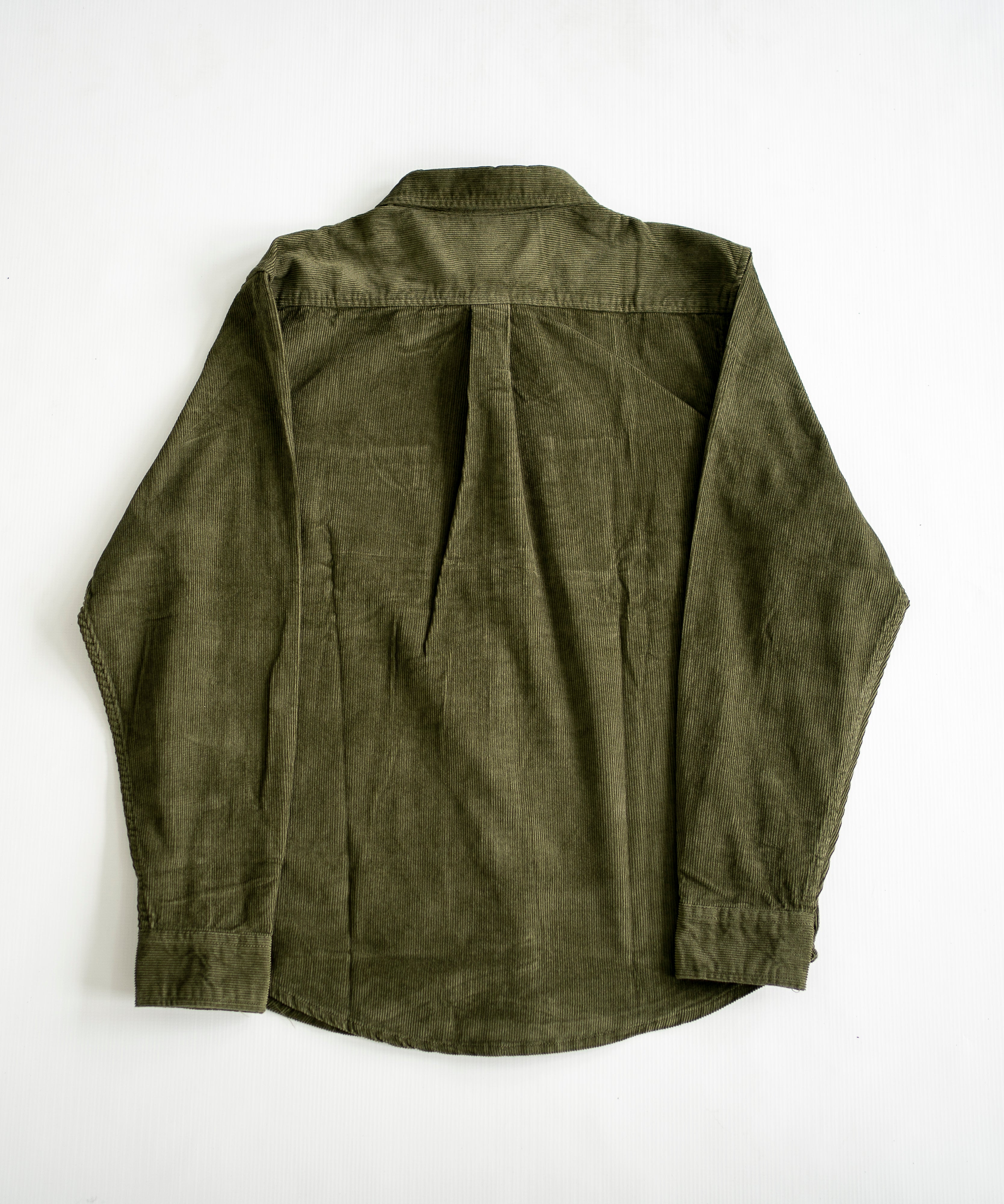 Studio Fine-Wale Corduroy Utility Shirt - Olive Drab