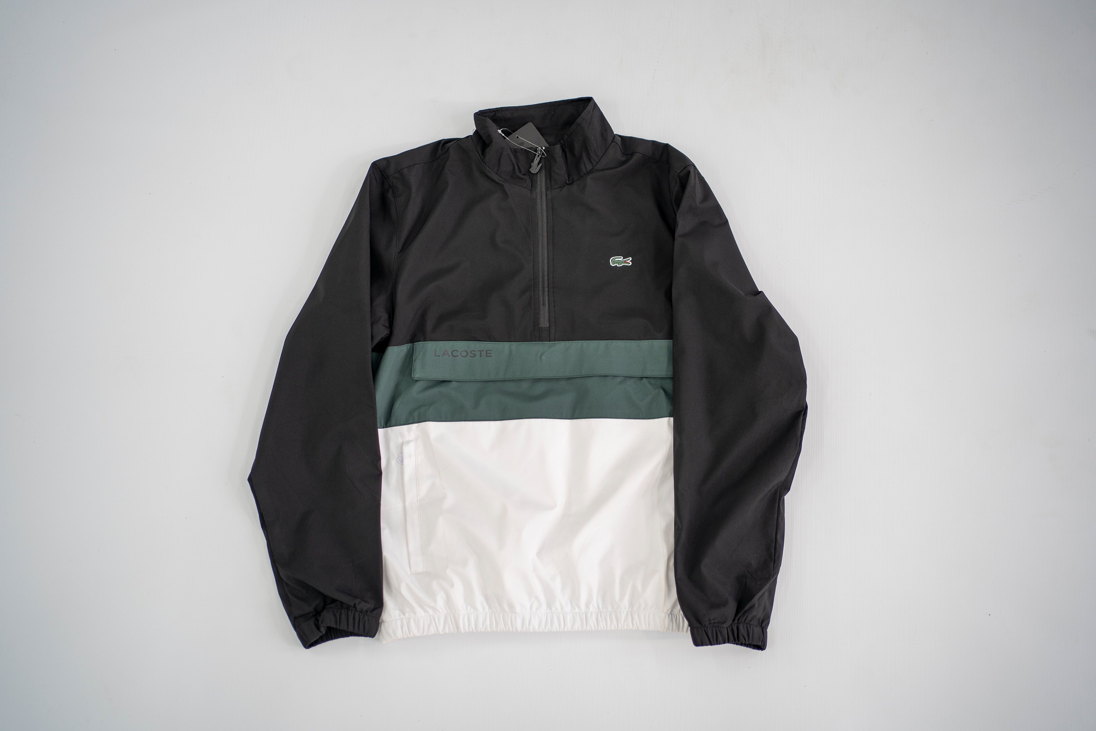 Lacoste Sport Colorblock Quarter-Zip Tracksuit - Black/Green/White