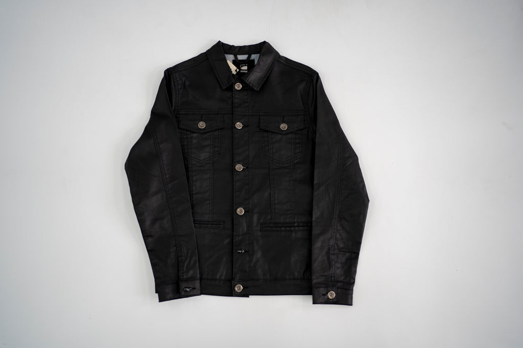 G-Star RAW Coated Denim Trucker Jacket - Onyx Black