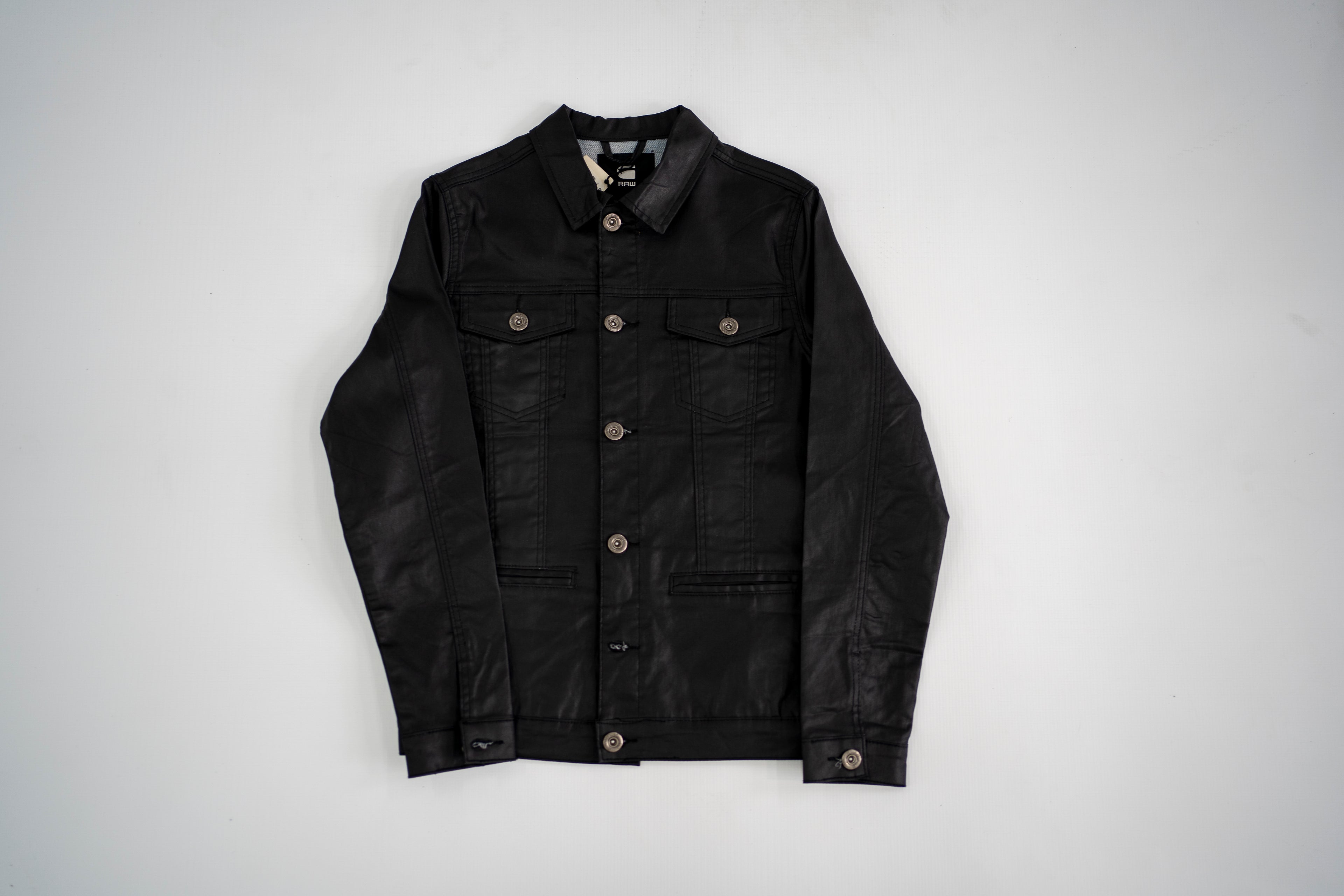 G-Star RAW Coated Denim Trucker Jacket - Onyx Black
