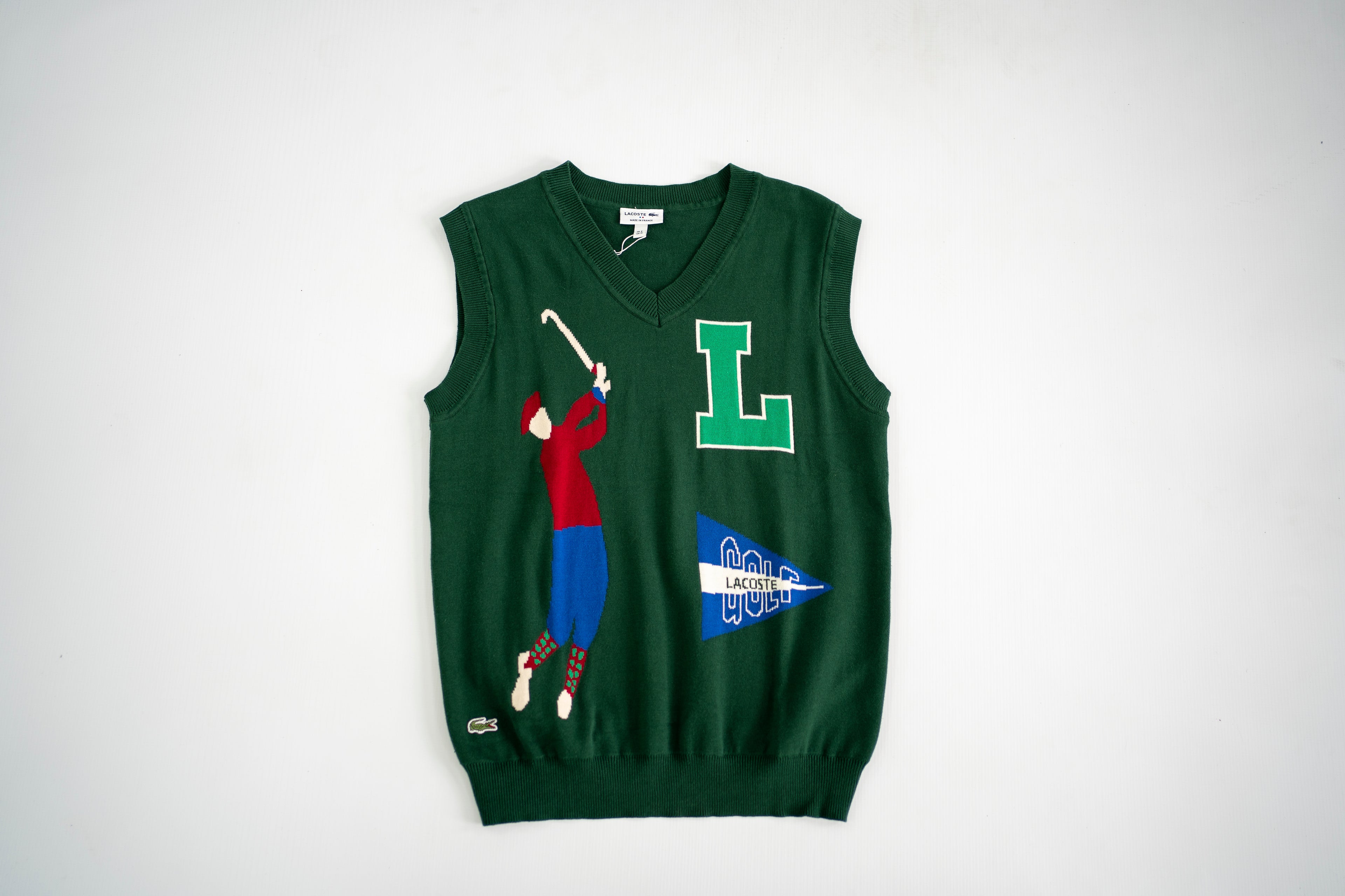 Lacoste Sport Heritage Golf Sweater Vest - Forest Green