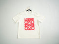 Loewe Anagram Appliqué Cotton T-Shirt - Off-White/Pink