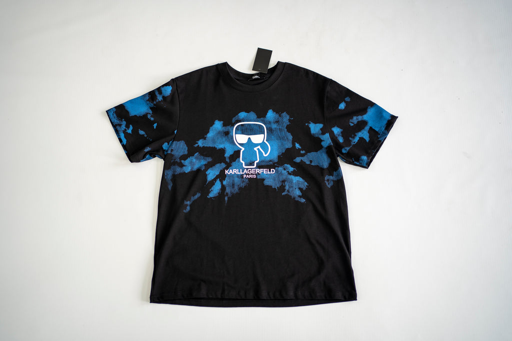 Karl Lagerfeld Paris Ikonik Blue Splash Graphic Tee