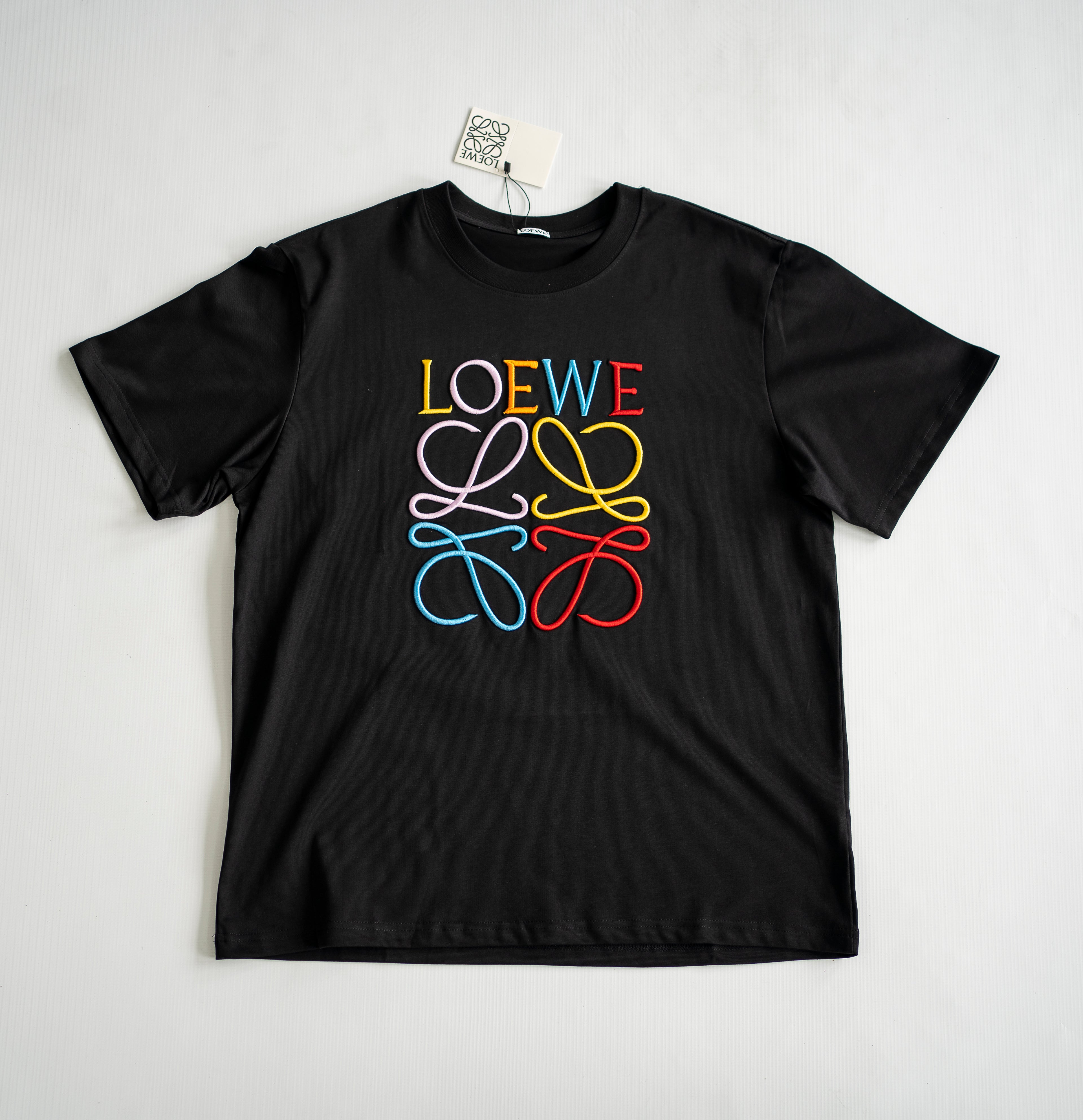 Loewe Multi Color Embroidered Anagram T Shirt