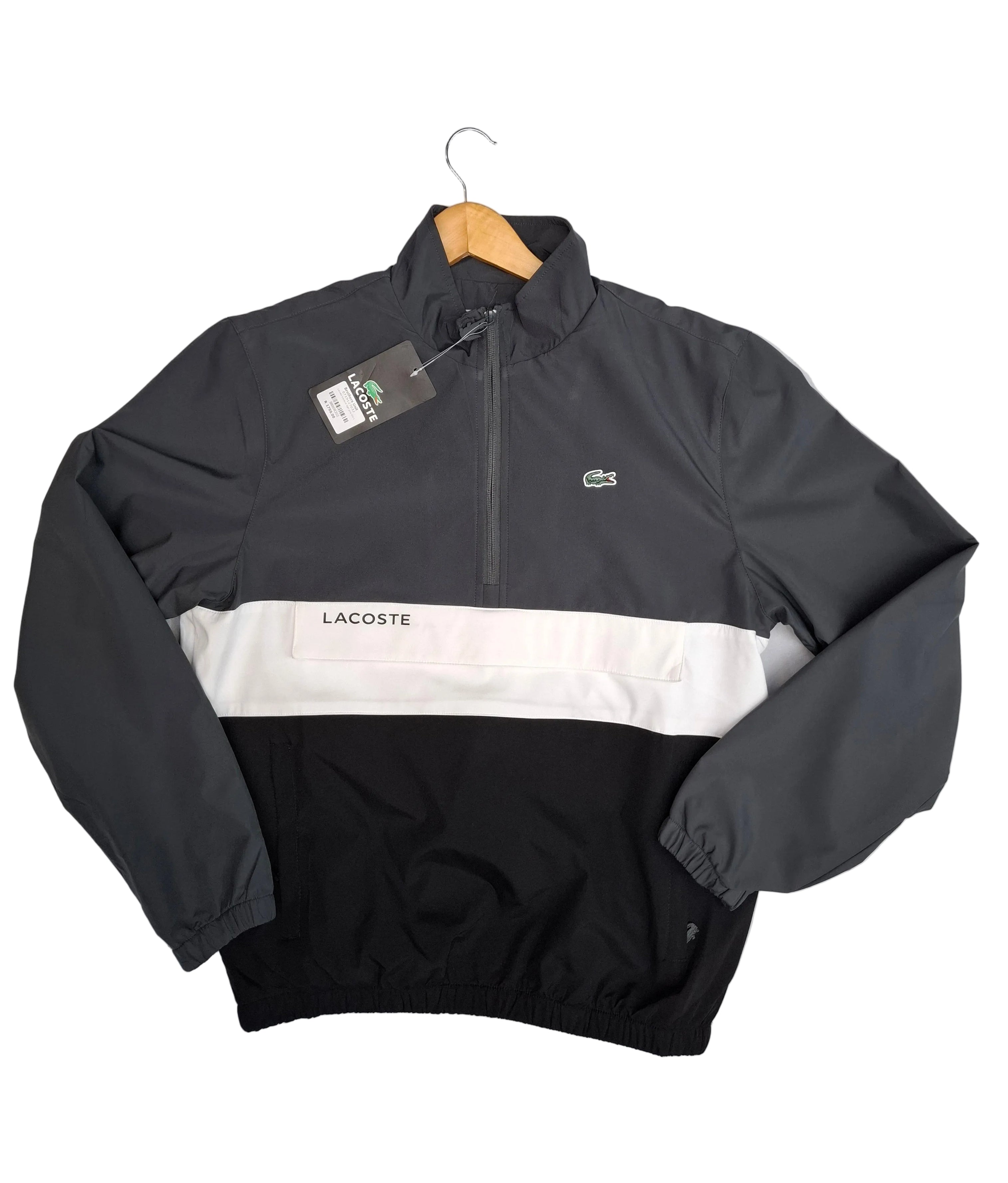 Lacoste Tracksuit Top Grey/Black/White