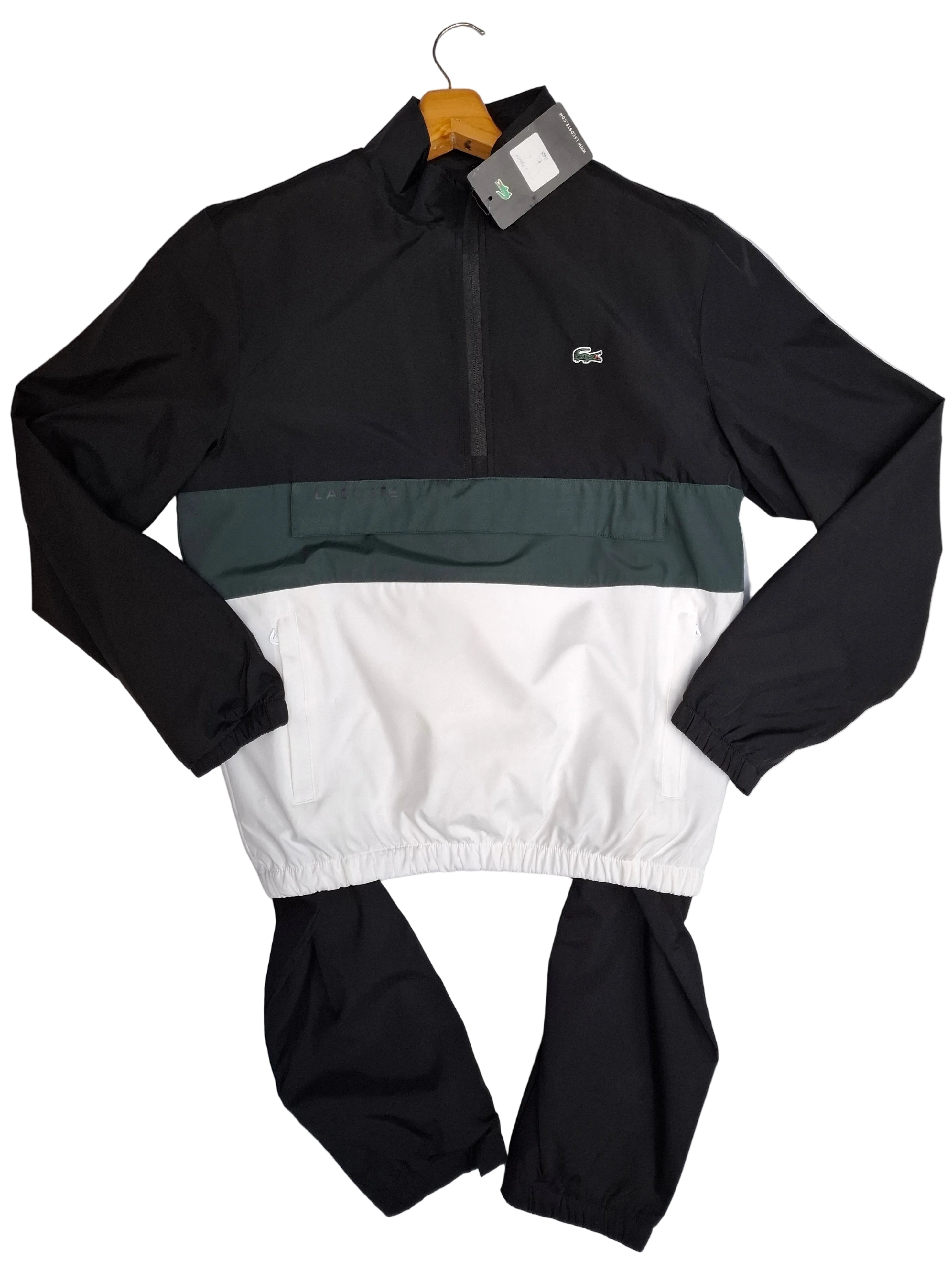 Lacoste Tracksuit Black/White/Green