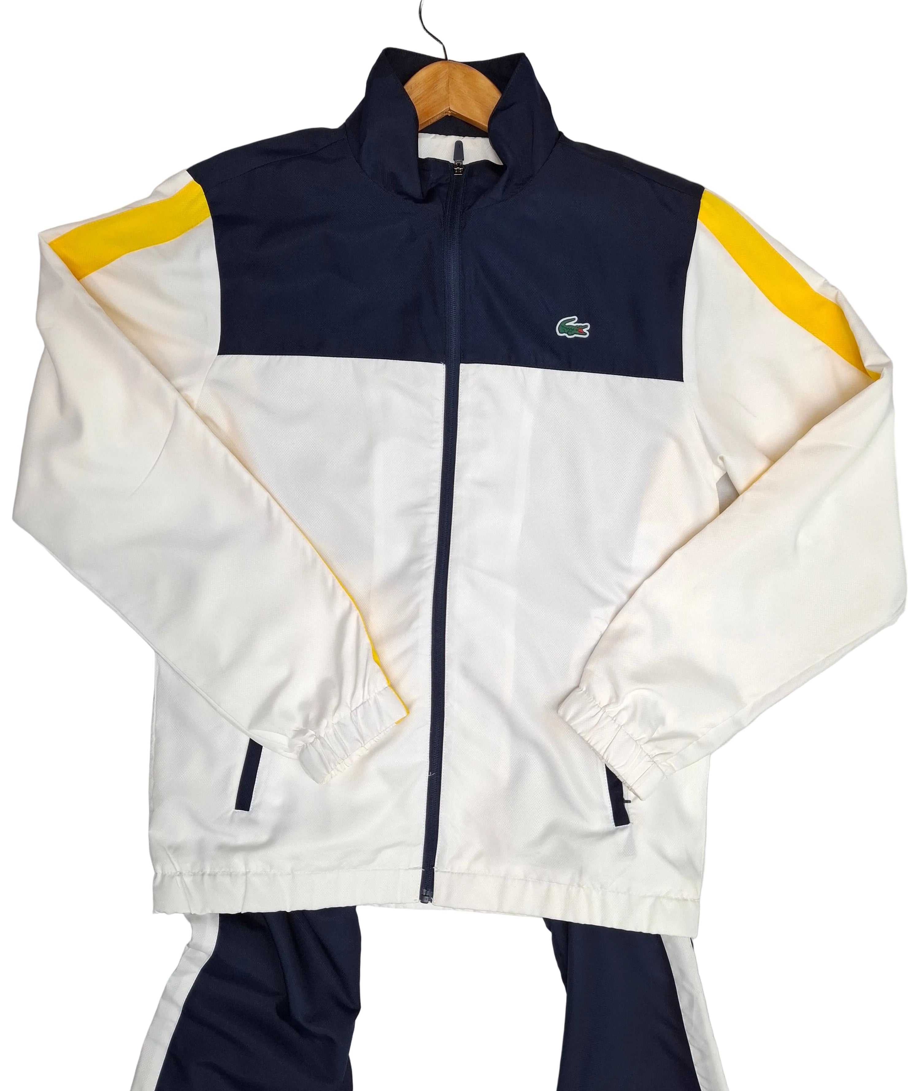 Lacoste White/Navy/Yellow Tracksuit