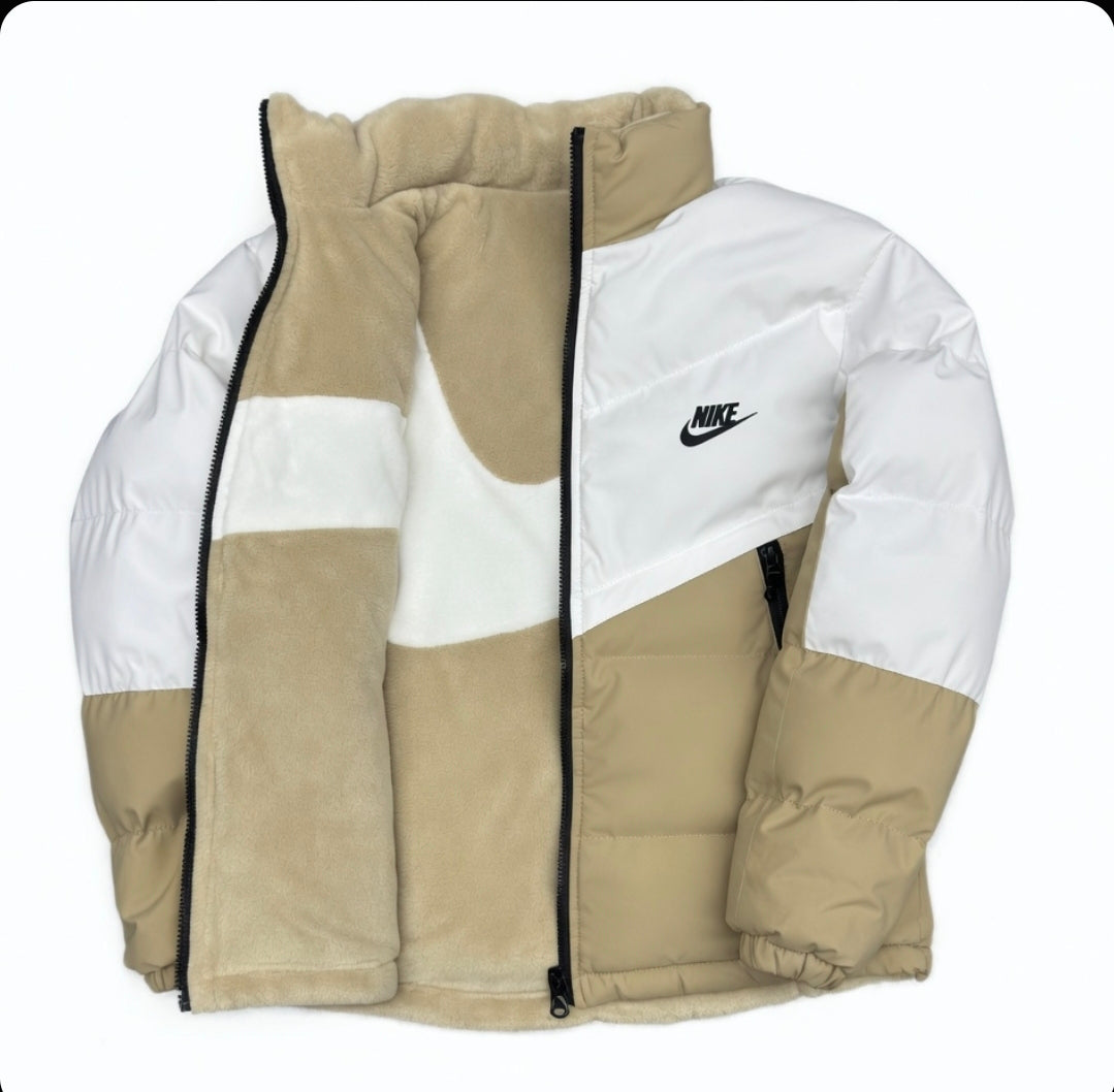 Nike Nocta Brown/White reversible bomber jacket
